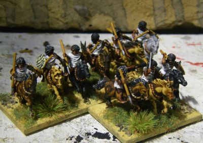 Numidian Cavalry
3D printed figures from 3D Breed's March to Hell range. See [url=https://madaxemandotcom.blogspot.com/2025/06/more-3d-printed-numidians.html]my blog[/url] for more info on how these were done.
