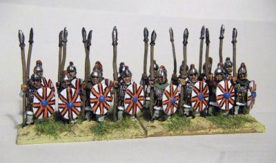 Byzantine Infantry Spearmen 
Skoutatoi or possible Late Roman/Romano British infantry 
Keywords: EBYZANTINE THEMATIC romano