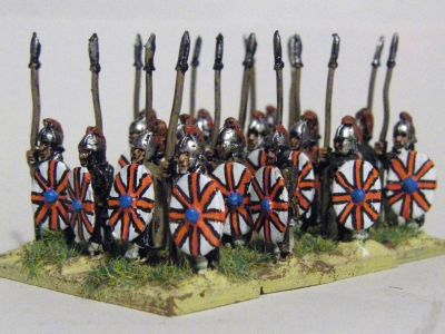 Byzantine Infantry Spearmen 
Skoutatoi or possible Late Roman/Romano British infantry 
Keywords: EBYZANTINE THEMATIC romano