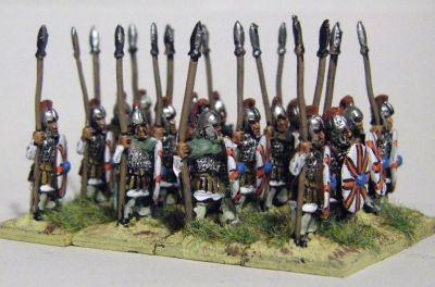 Byzantine Infantry Spearmen 
Skoutatoi or possible Late Roman/Romano British infantry 
Keywords: EBYZANTINE THEMATIC romano