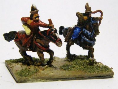 Eastern European Horse Archers
Eastern / Teutonic Horse Archers from [url=http://www.vexillia.ltd.uk/]Vexilia's Mirliton Range[/url]. One piece castings
Keywords: teuton lhungarian lserb lpolish lithuanian tatar moldavian eefcav