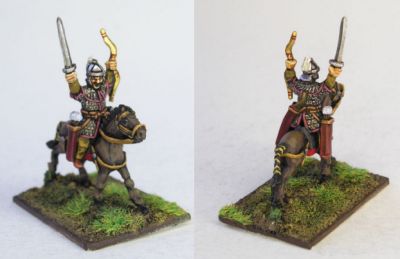 Hunnic Warlord
Huns from [url=http://khurasanminiatures.tripod.com/hunnic.html]Khurasan Miniatures[/url] pictures supplied by the manufacturer
Keywords: Hunnic avar skythian