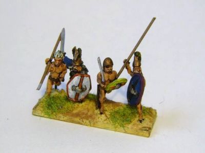 Gaeasati from Xyston & Warmodelling
Mixed Gaeasati and Gallic Nobles from Xyston, with other figures from Fantassin / Warmodelling. Warmodelling figures 1st and 3rd from left
Keywords: ancbritish gaeasati gallic