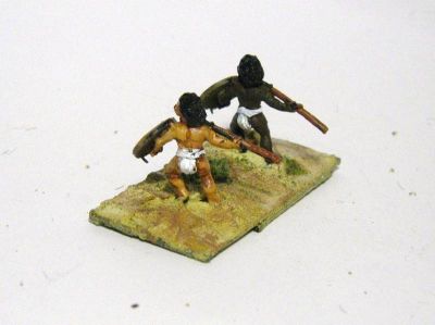 ArabArab / Numbian skirmishers
same figure, 2 paint jobs From [url=http://www.essexminiatures.co.uk/frames15anc.html]Essex's generic Arab ranges[/url]
Keywords: arab khurasanian umayyad bedouin berber nubian