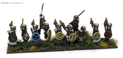 Aztec warriors - Eagle Knights
Aztecs painted by [url=http://www.heresybrush.com/]Heresy Brush[/url] from Spain. 
Keywords: aztec