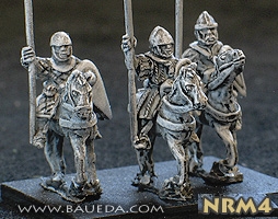 Norman light cavalry. 3 variants.
New Normans from Baueda, sculpted by M Campagna. Pictures with permission of [url=http://www.vexillia.ltd.uk]Vexillia[/url] 
Keywords:  Norman crusader 