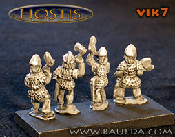 Viking Hurcarls with 2 handed Axes 
The former 50-Paces range. Photos provided by the manufacturer [url=http://www.baueda.com]Baueda[/url]. Figure codes as per illustration or filename.
Keywords: Viking