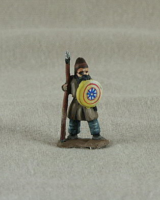 BYF06 Cilician Armenian Spear/Javelinman
Byzantines from the C12-13 range of [url=http://www.donnington-mins.co.uk/]Donnington[/url]. Figures supplied by he manufacturer, and painted by their own painting service
Keywords: Komnenan plbyzantine lbyzantine thematic