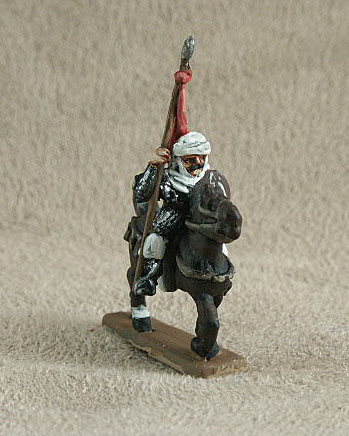 DMC16 Umayyad Elite Cavalry
From Donningtons Arab range. Pictures with premission of the [url=http://shop.ancient-modern.co.uk/arabs-76-c.asp]Donnington Miniatures[/url] and painted by their painting service.  Scale coat with mail arms and leggings, lance, turbaned helmet, buckler
Keywords: abbasid arab ayyubid fatimid mamluk seljuk umayyad