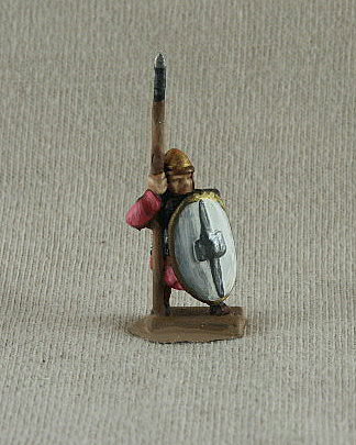 Carthaginian CAF11 Veteran in Roman Armour
Carthaginians from [url=http://www.donnington-mins.co.uk/]Donnington[/url]. Painted by their own painting service. This figure has mailshirt, spear, helmet, Roman shield

Keywords: Lcarthage ecarthage carthage