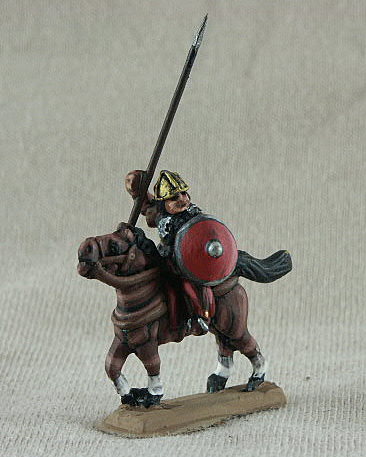 Ottonian Knight Standard Bearer
Ottonian range from [url=http://shop.ancient-modern.co.uk]Donnington[/url] DOC02 Mounted Knight Standard Bearer mail shirt, trousers, dragon standard, round helmet, 
 
Keywords: ottonian emgerman