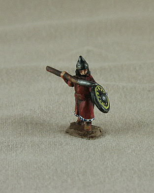 TF05 Daylami
Seljuk troops from [url=http://www.donnington-mins.co.uk/]Donnington[/url]. Painted by Donningtons painting service. TF05 Daylami
long coat, spear levelled, round shield, pointed helmet, advancing (suitable for Fatimid,Iraqi and Turkish armies)

Keywords: Seljuk fatimid mamluk umayyad ayyubid berber arabfoot