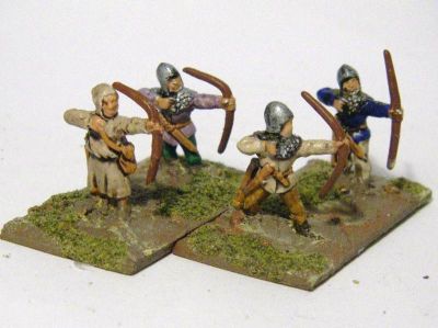 Longbowmen (used as skirmishing archers)
Essex longbowmen From [url=http://www.essexminiatures.co.uk/frames15med.html] Essex Miniatures [/url] generic medieval ranges
Keywords: 100YW medfoot