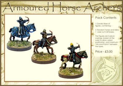 Sassanid Heavy Cavalry with Bows
New Sassanid range from [url=http://www.lurkio.co.uk]Lurkio[/url], images produced with the kind permission of the manufacturer. Prices correct as of 10/10
Keywords: Sassanid