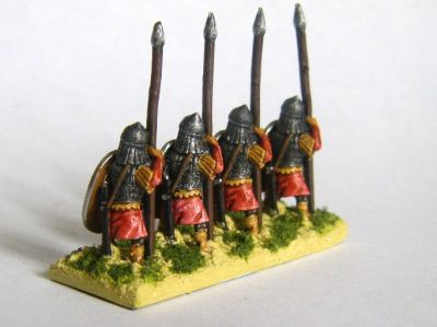 Byzantine  Early or Maurikian spearmen
Byzantines painted by Martin van Tol  Early or Maurikian spearmen
Keywords: Byzantine