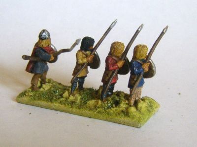 Frankish/Viking spearmen 
Painted by Martin van Tol 
Keywords: viking gothfoot saxon