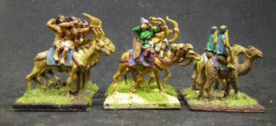 Museum Miniatures Z Range camel guards
New Museum Miniatures Z Range camel guards, shown here with Essex camel riders and Museum old-style Bedouin Giant Camels 
Keywords: Bedouin, arabcav, palmyran