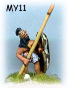 Mycenaean Warrior, Kilted LTS fig 8 Shield.
Mycenean range from [url=http://www.museumminiatures.co.uk/]Museum Miniatures[/url], pictures kindly provided by the manufacturer
Keywords: trojan