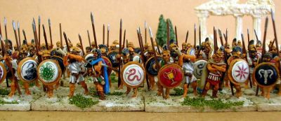 Classical Greek Hoplites from theonetree Painting Service
Hoplites painted by [url=http://www.fieldofglory.net/index.html]theonetree Painting Service[/url] (click that link to go to their site for more info and pics)
Keywords: hoplite