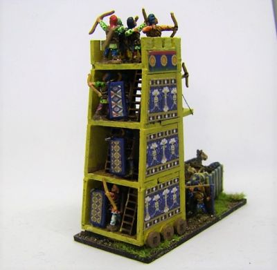 Cyrus' Mobile Tower
A Pendraken 10mm MDF Siege tower with Essex 15mm Crew, and "wallpaper" downloaded from the internet
