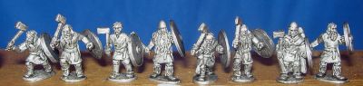 Saxon infantry with axes
Saxons from [url=http://www.splinteredlightminis.com]Splintered Light[/url]. Photos by permission of the manufacturer. 
Keywords: Saxon saxon