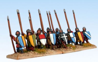 Medieval Spearmen
Pro-painted by [url=http://www.steve-dean.co.uk/] Steve Dean Painting [/url]
Keywords: lhungarian medspear