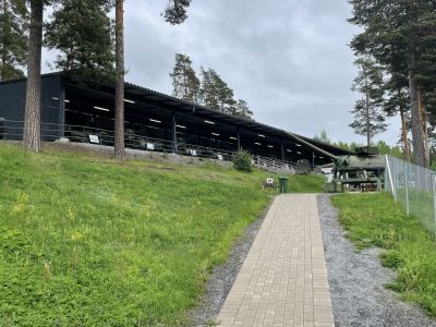 A shed of tanks
